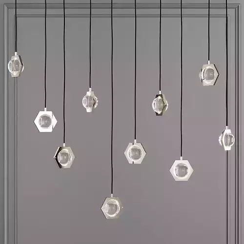 Restoration Hardware ECLATANT LINEAR CHANDELIER 54 Nickel