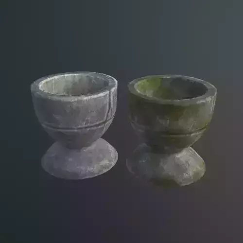 Stone Cup Free low-poly 3D model