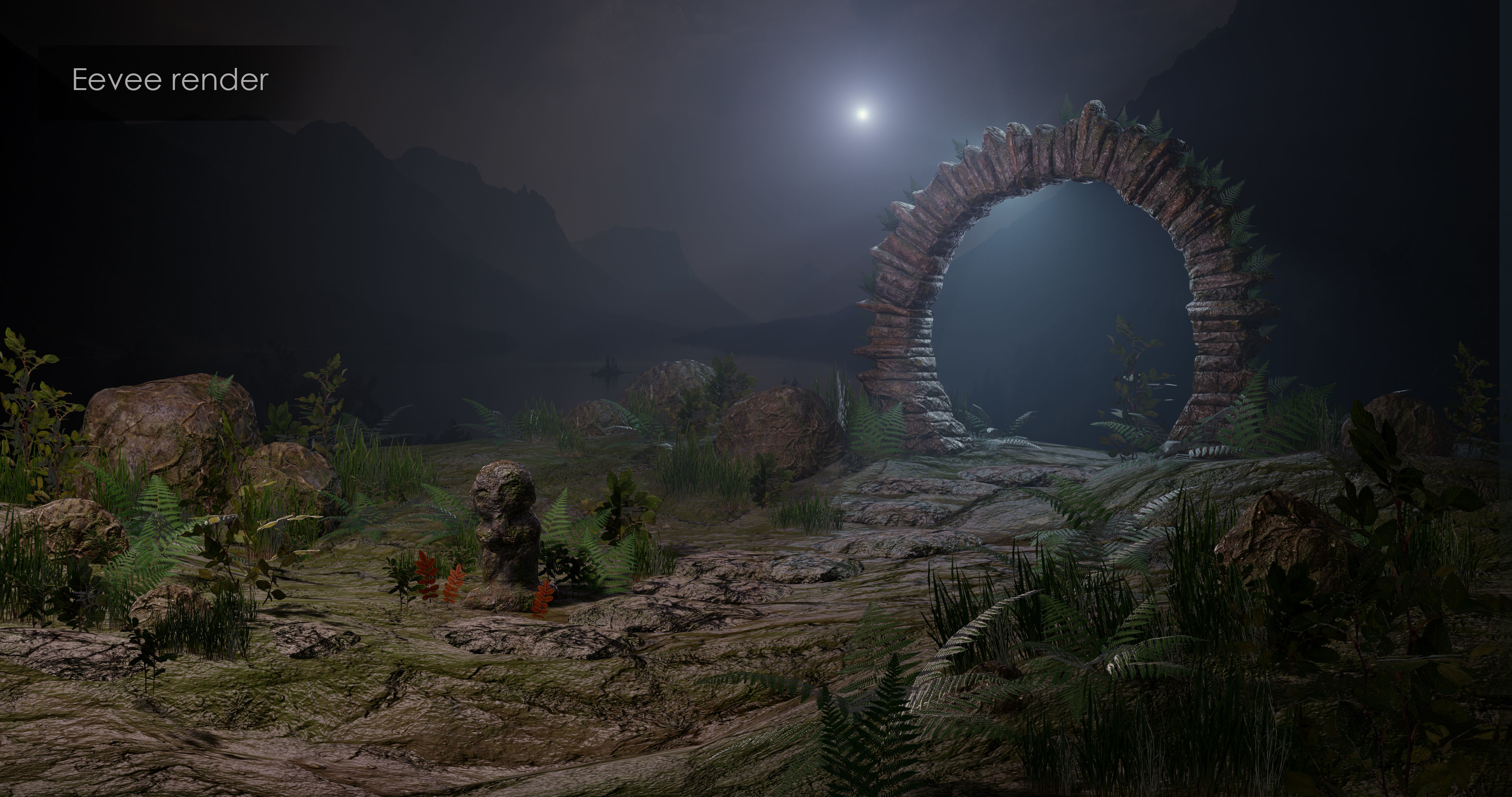 Stone arch - PBR Asset Kit Low-poly 3D model_1