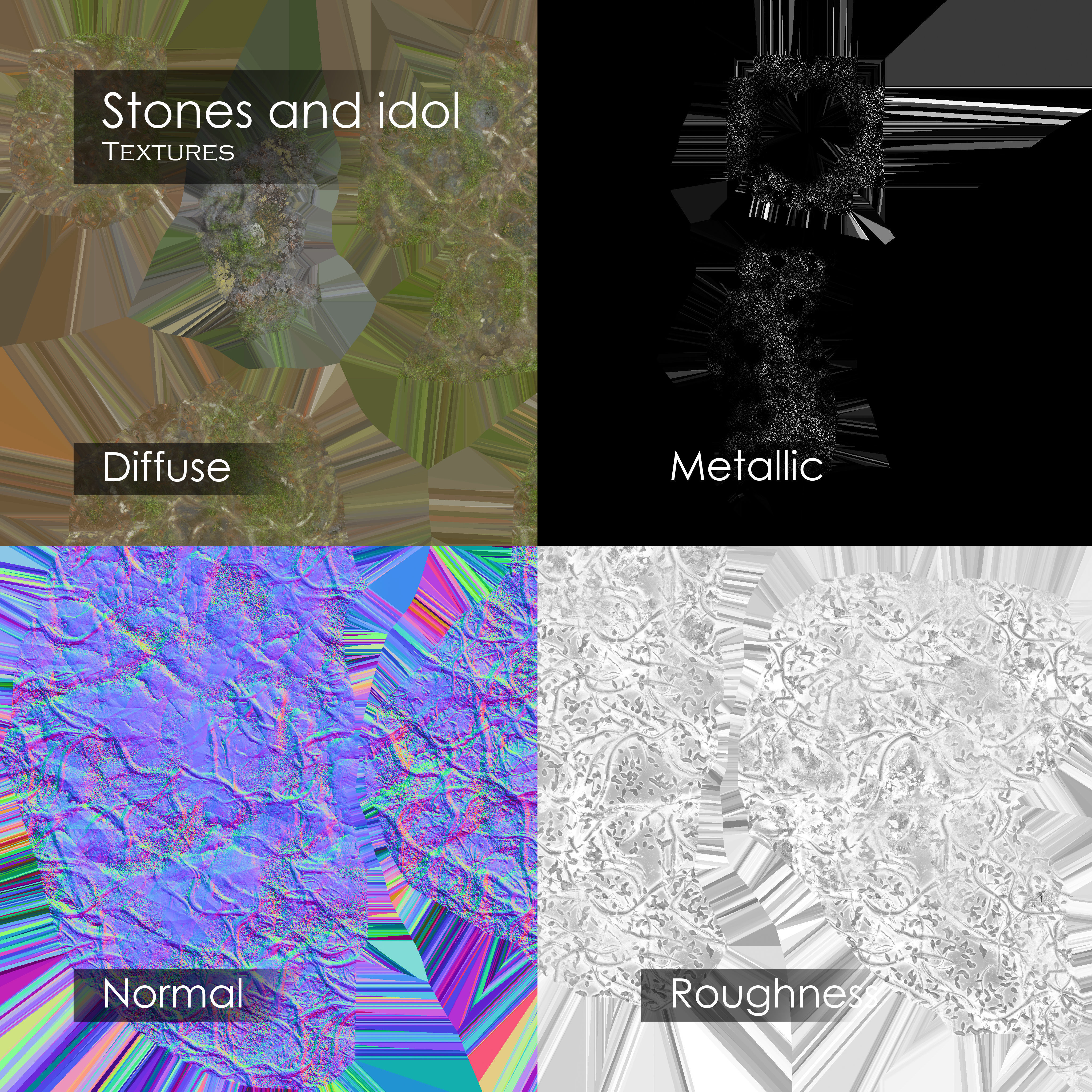 Stone arch - PBR Asset Kit Low-poly 3D model_11