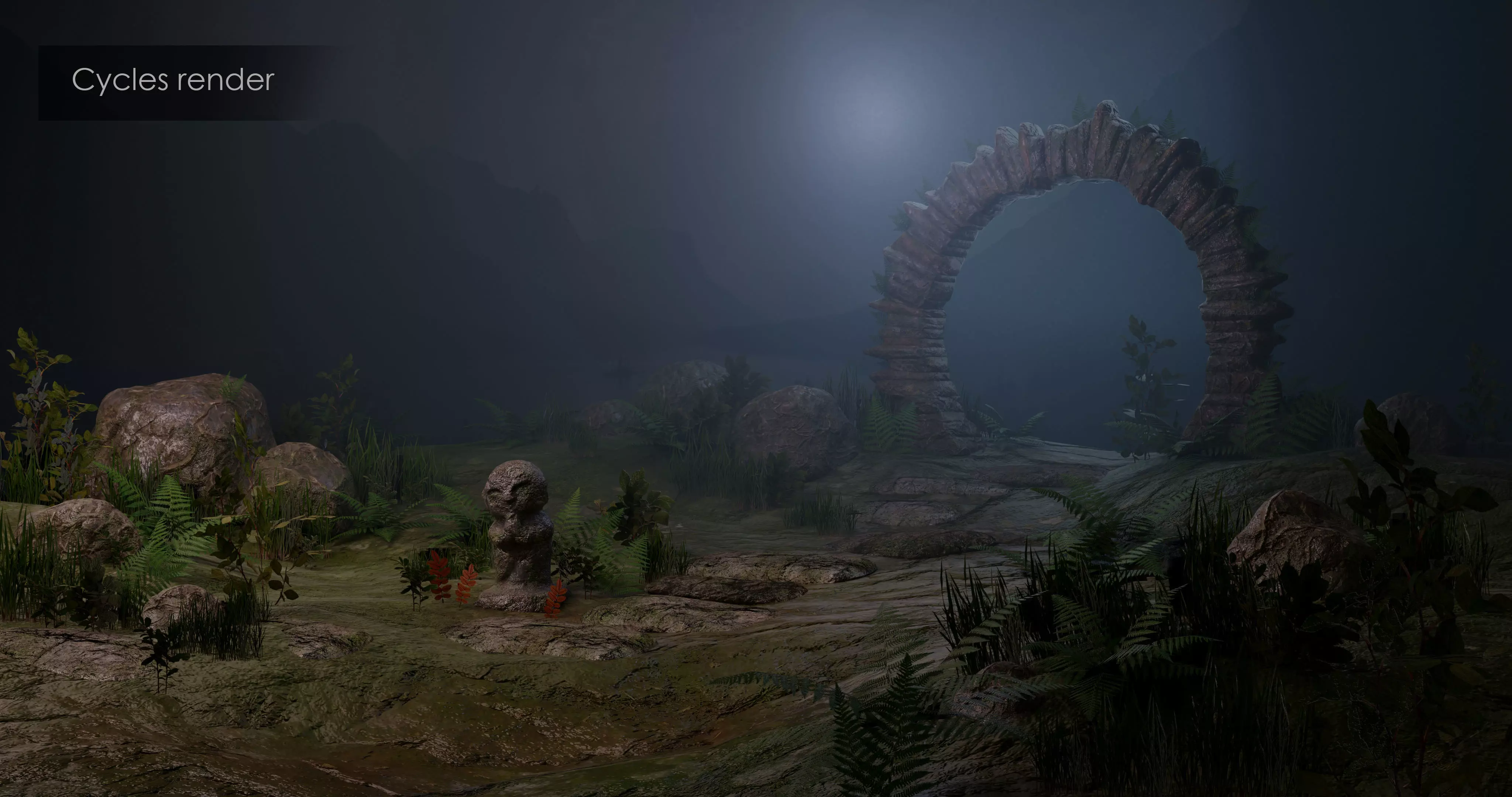 Stone arch - PBR Asset Kit Low-poly 3D model_0