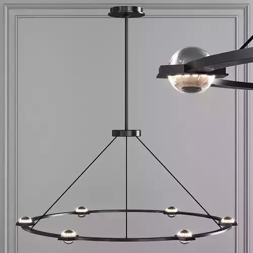 Restoration Hardware ECLATANT ROUND CHANDELIER 60 Black