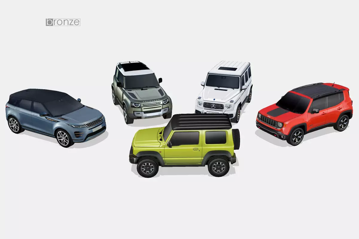 Off-road SUV 5 car colection 3D Model Collection_0