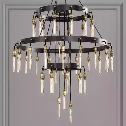 Restoration Hardware AXIS 3-TIER CHANDELIER 48 Black