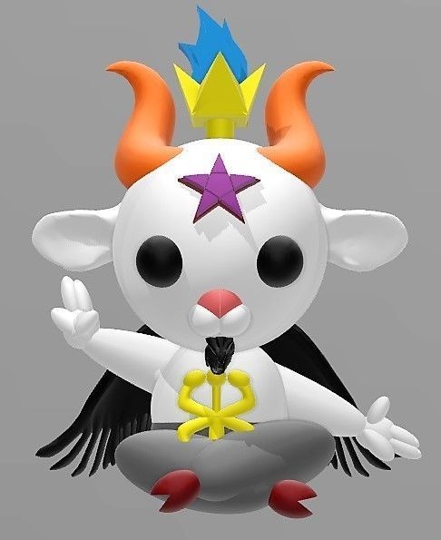 LITTLE - CHIBI - BAPHOMET FIGURINE 3D print model_1