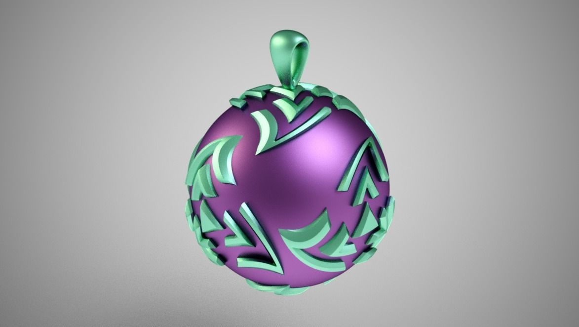 Twisted Sphere Necklace 3D print model_9