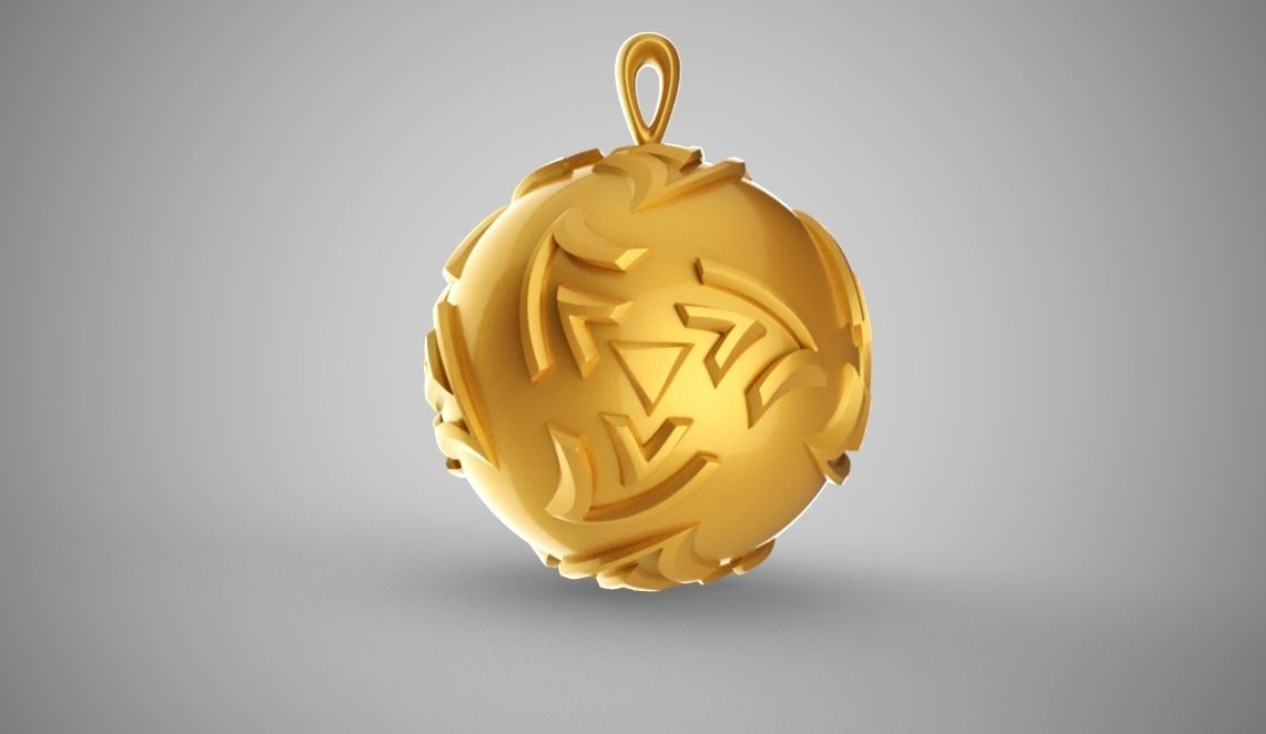 Twisted Sphere Necklace 3D print model_2
