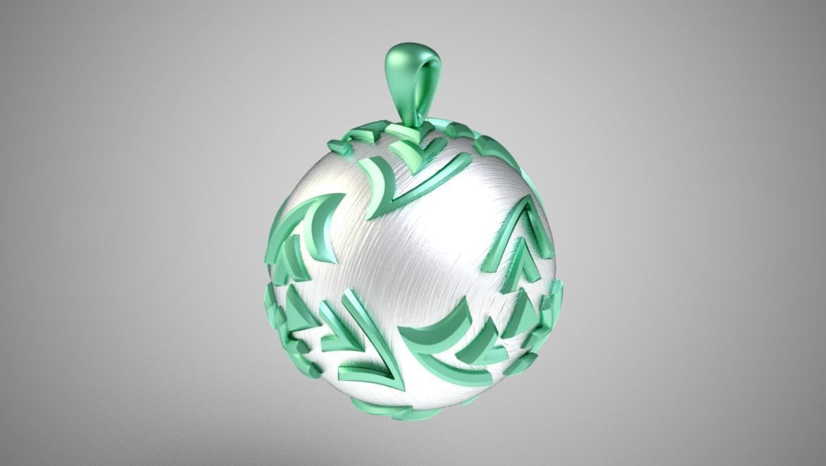 Twisted Sphere Necklace 3D print model_10