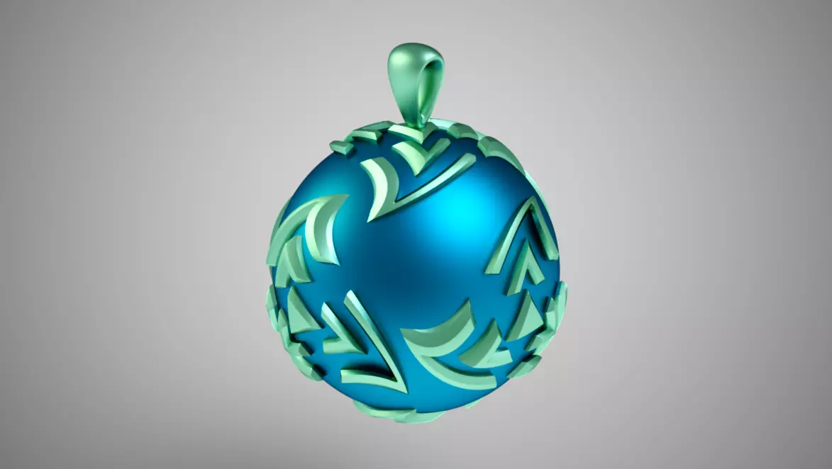 Twisted Sphere Necklace 3D print model_0