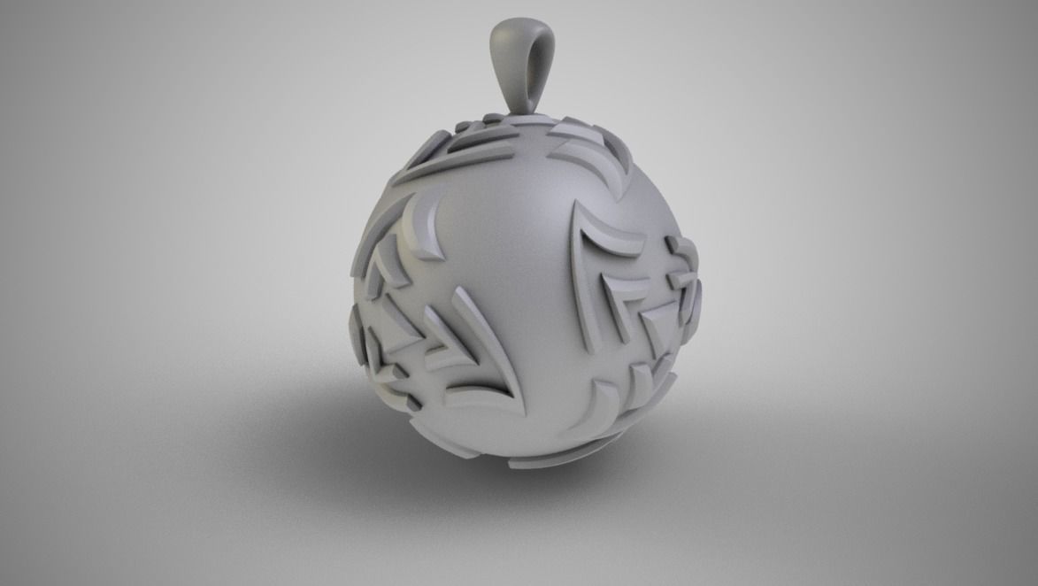 Twisted Sphere Necklace 3D print model_6