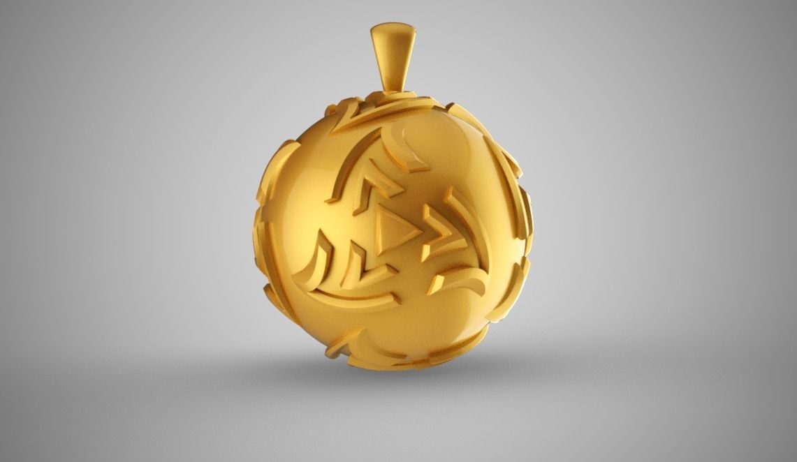 Twisted Sphere Necklace 3D print model_1