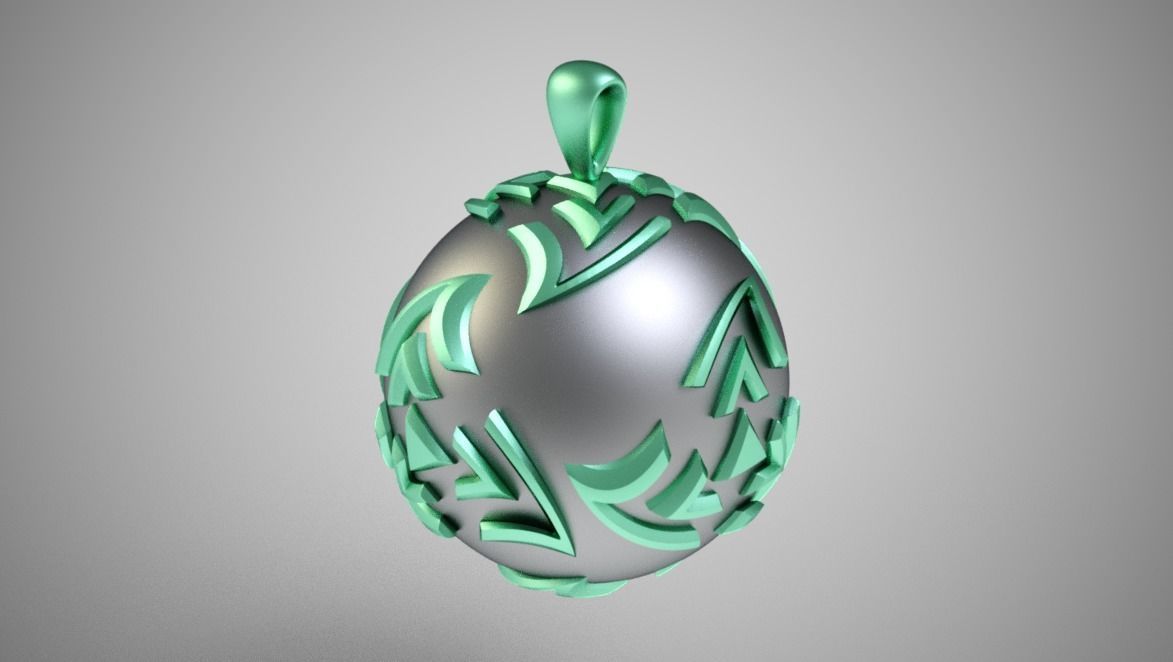 Twisted Sphere Necklace 3D print model_13