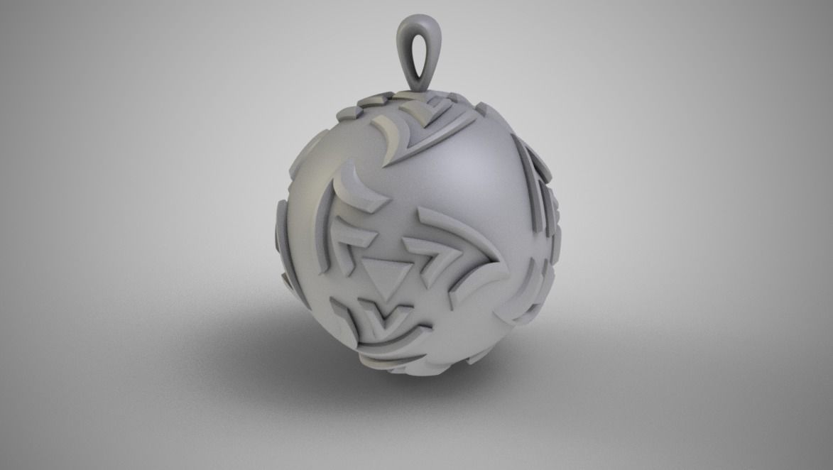 Twisted Sphere Necklace 3D print model_5