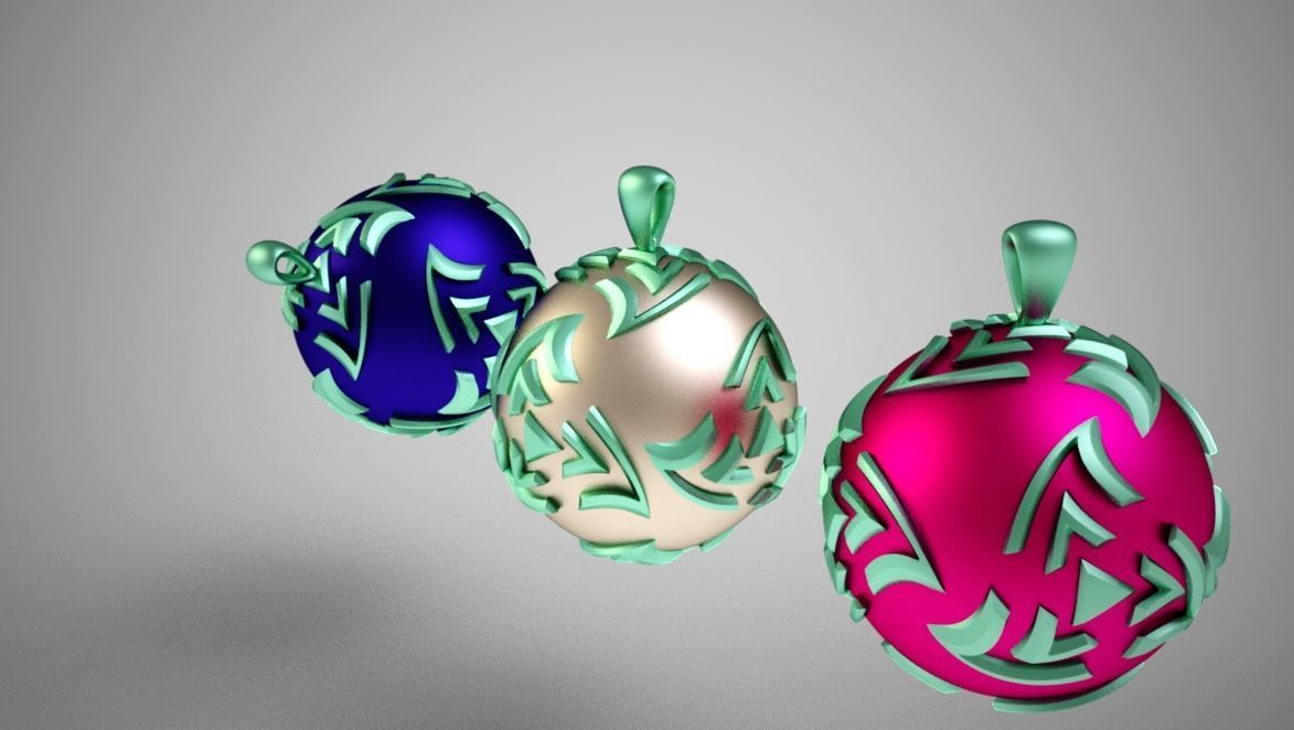 Twisted Sphere Necklace 3D print model_11
