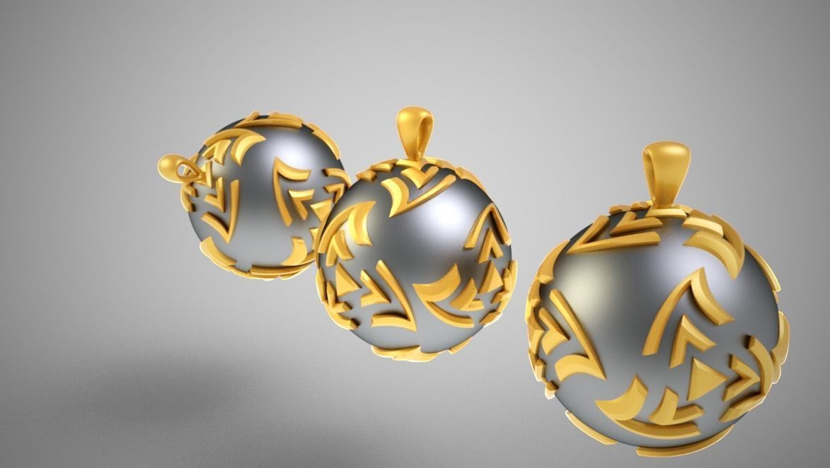 Twisted Sphere Necklace 3D print model_7