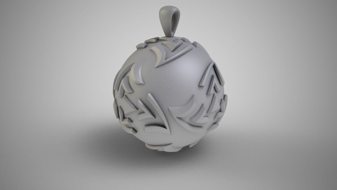 Twisted Sphere Necklace 3D print model_3