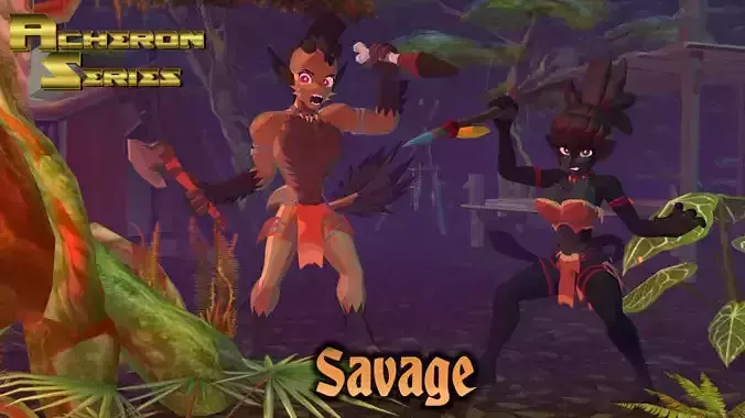 Acheron Savage Outfit Low-poly 3D model