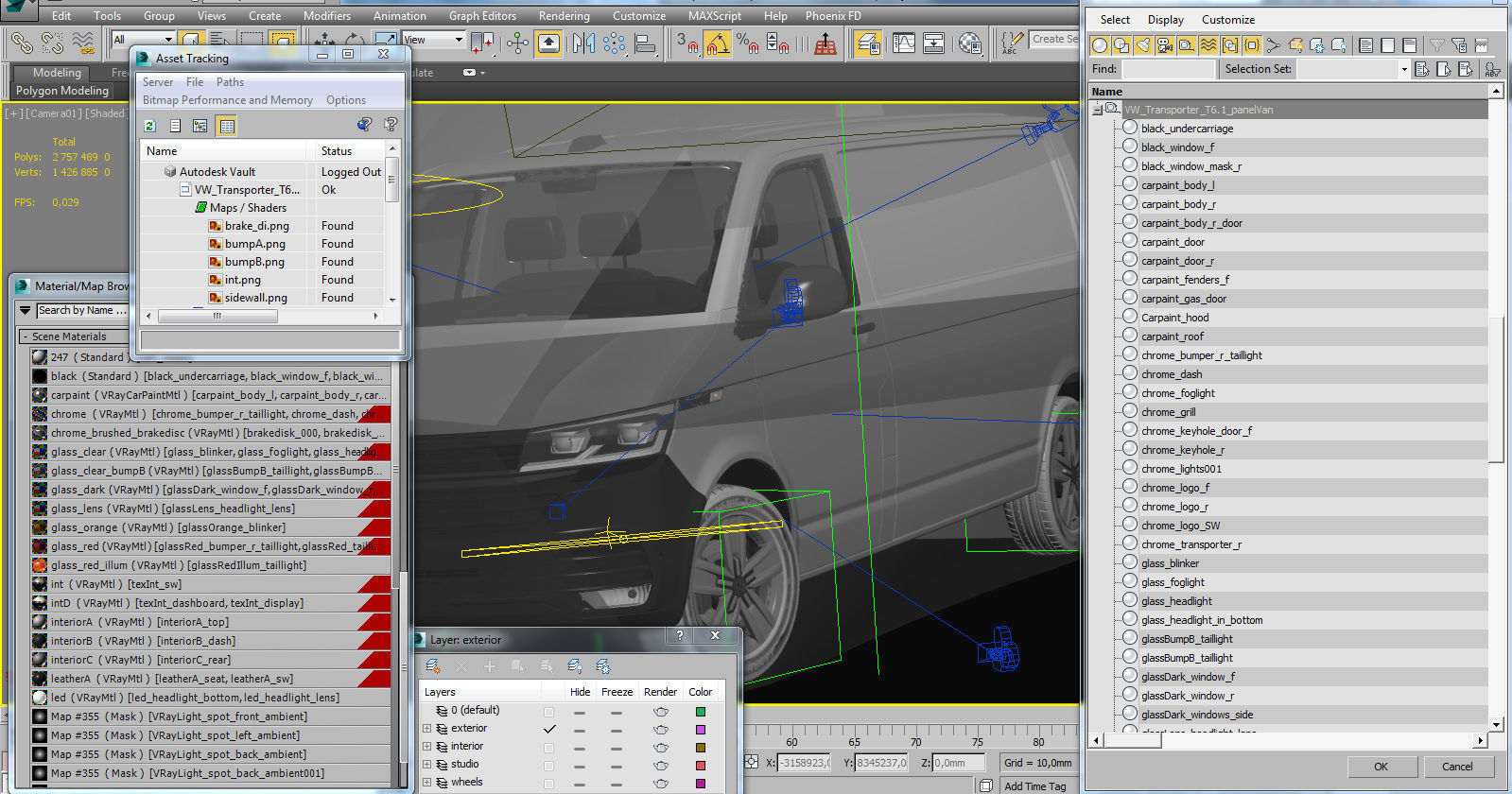 VW Transporter T6 1 panel van 2019 3D model_22