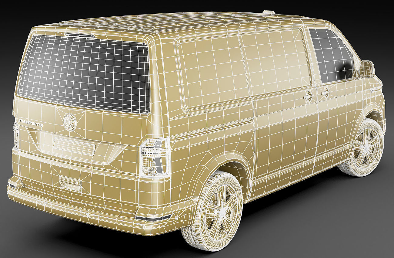 VW Transporter T6 1 panel van 2019 3D model_21
