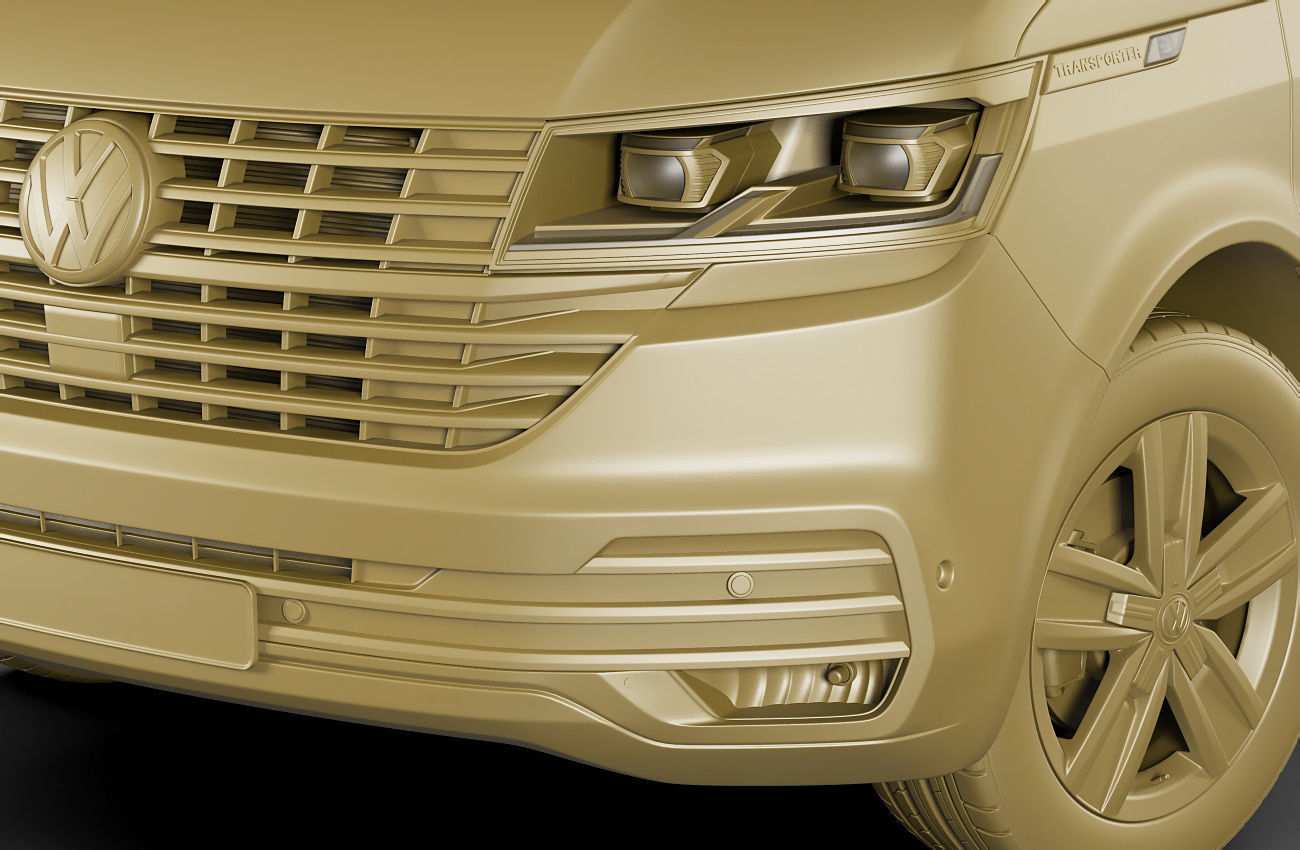 VW Transporter T6 1 panel van 2019 3D model_18