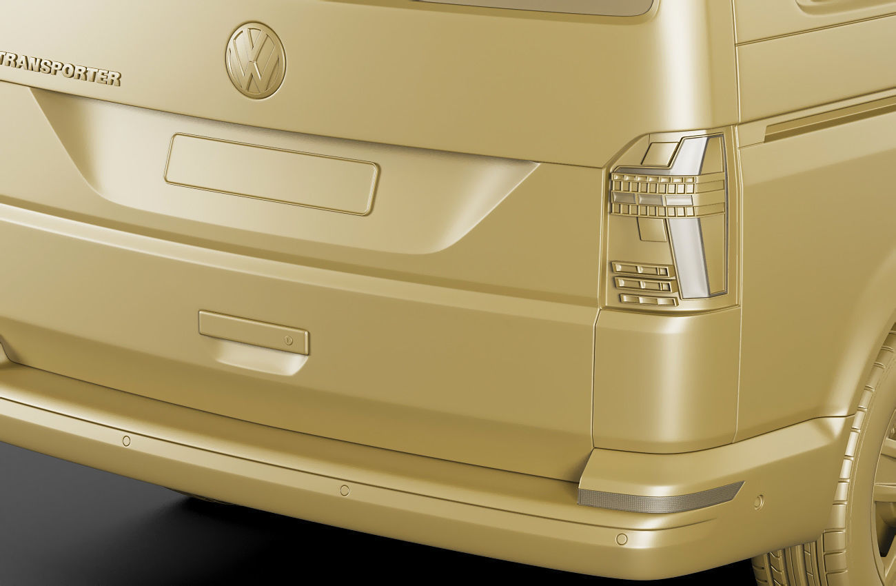 VW Transporter T6 1 panel van 2019 3D model_19