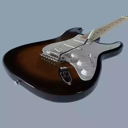 Electric Guitar Fender Stratocaster 3D model