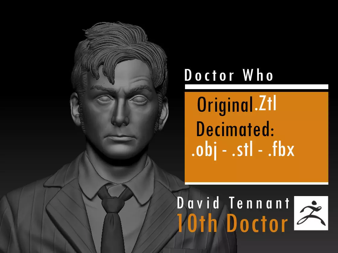 David Tennant - 10th Doctor -  Doctor who 3D print model_0
