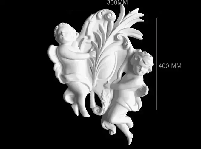 ANGEL 3D PRINT MODEL cherubs wall art