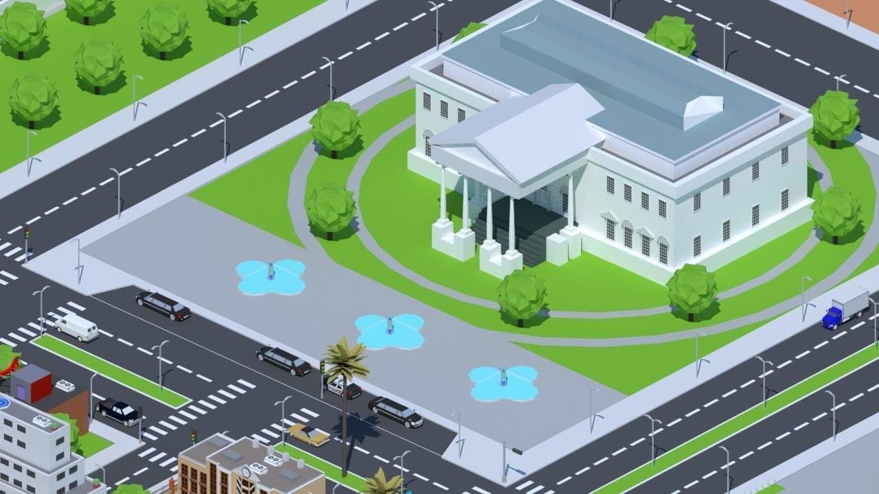 Low Poly City Low-poly 3D model_7