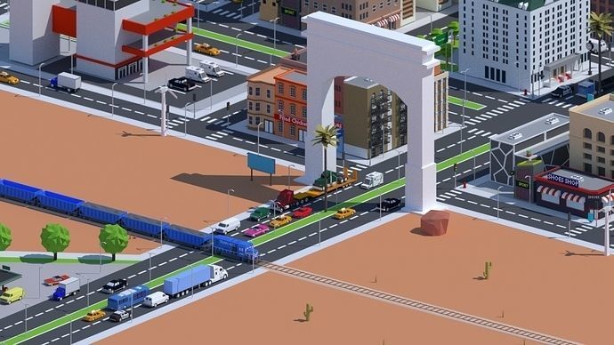 Low Poly City Low-poly 3D model_28