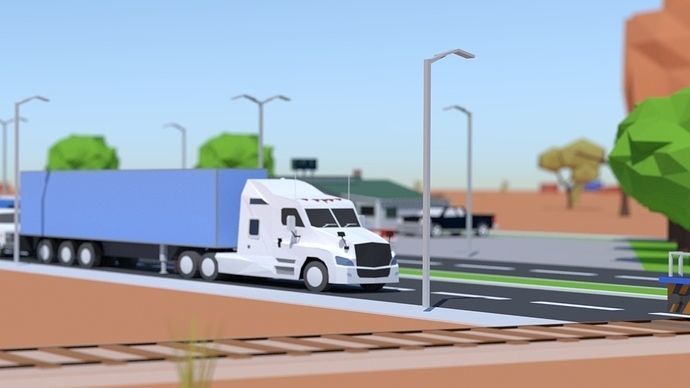 Low Poly City Low-poly 3D model_34