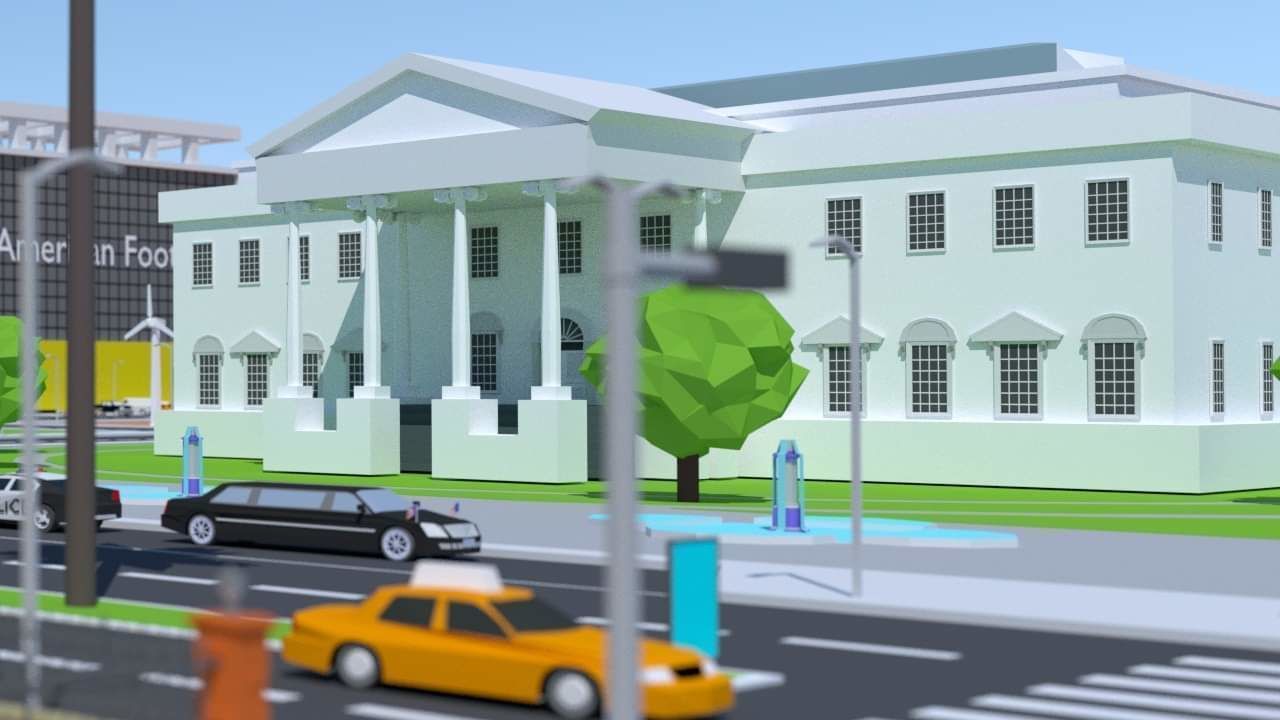 Low Poly City Low-poly 3D model_8