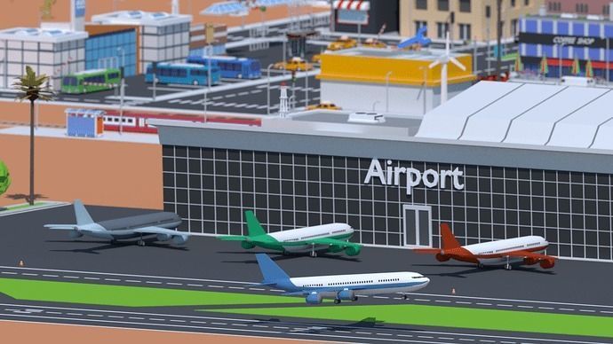 Low Poly City Low-poly 3D model_17