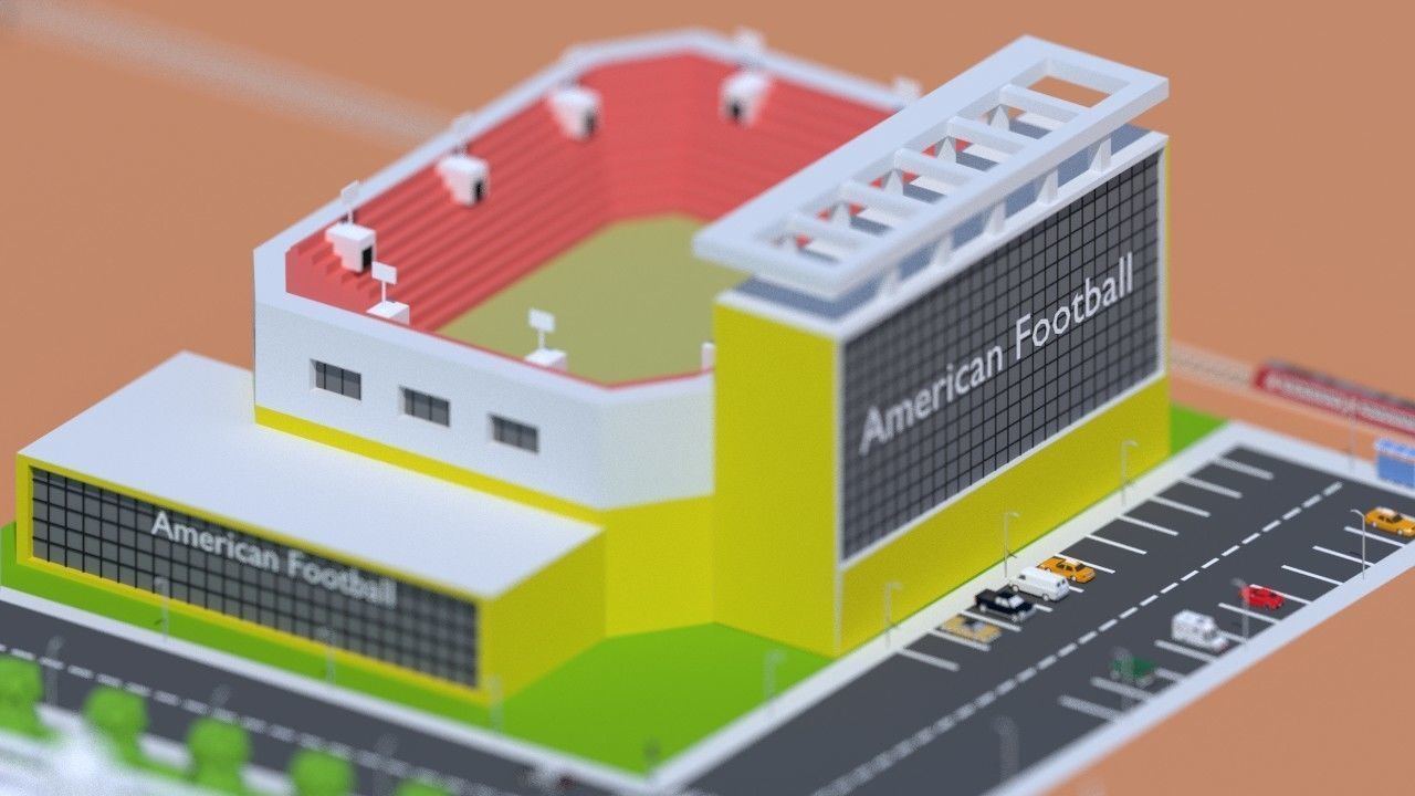 Low Poly City Low-poly 3D model_30