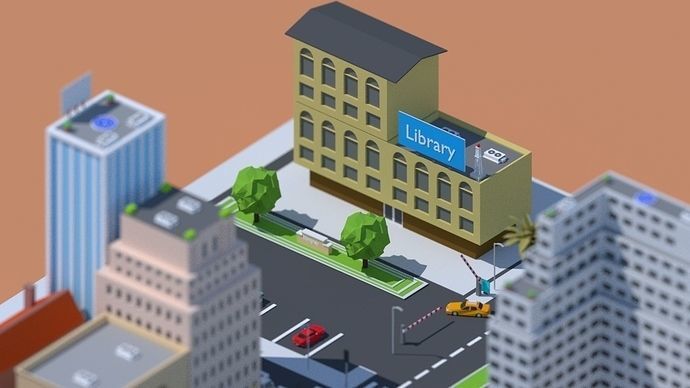 Low Poly City Low-poly 3D model_40