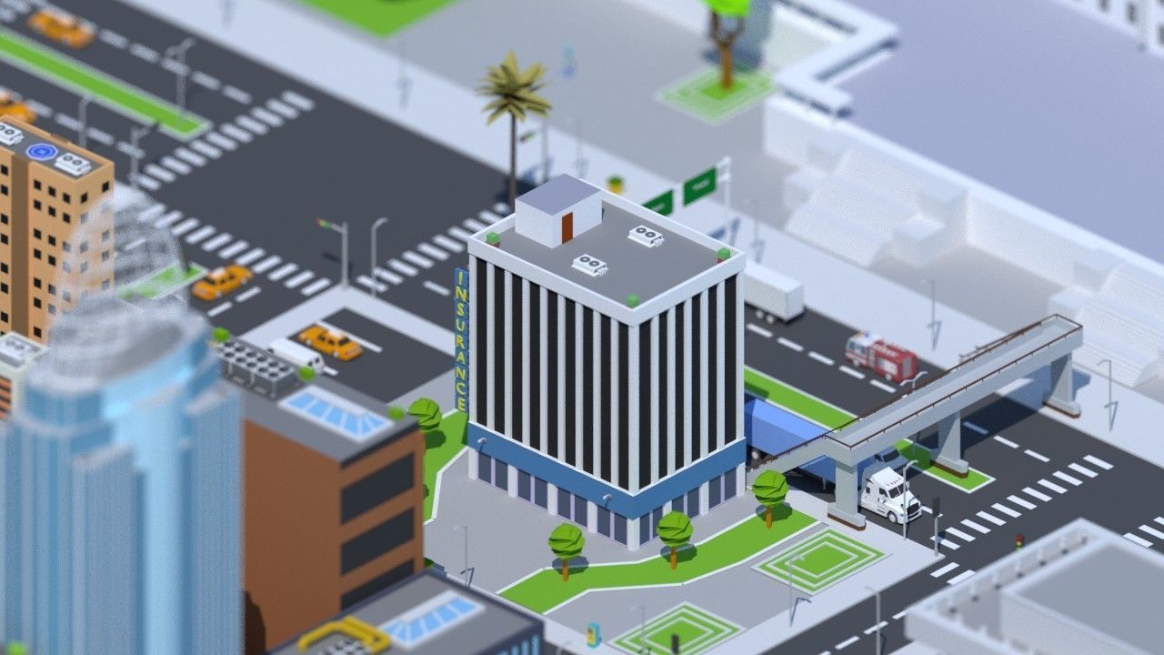 Low Poly City Low-poly 3D model_32