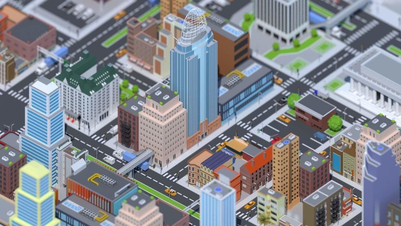 Low Poly City Low-poly 3D model_6