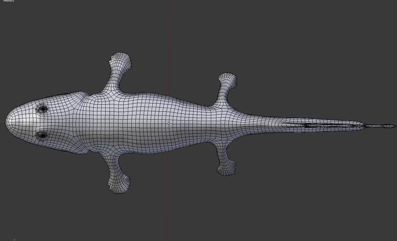 Acanthostega Rigged Low-poly 3D model_6