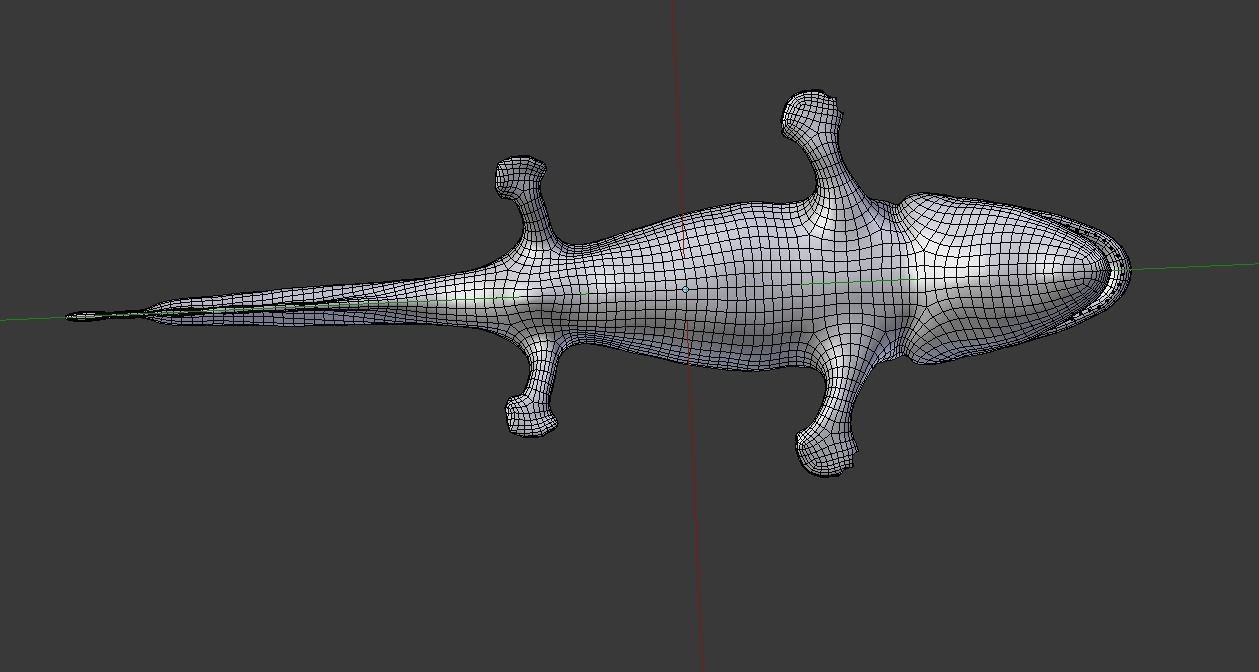 Acanthostega Rigged Low-poly 3D model_7