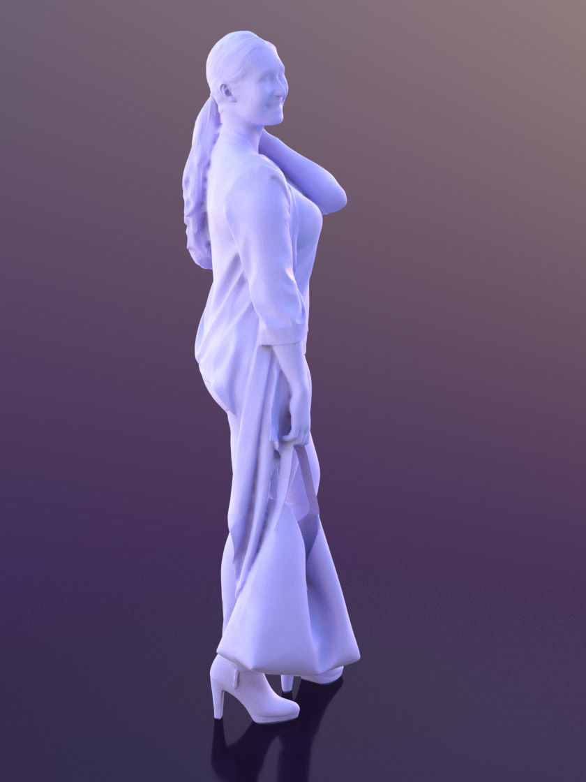 Rocio 10294 - Walking Shopping Girl Low-poly 3D model_4