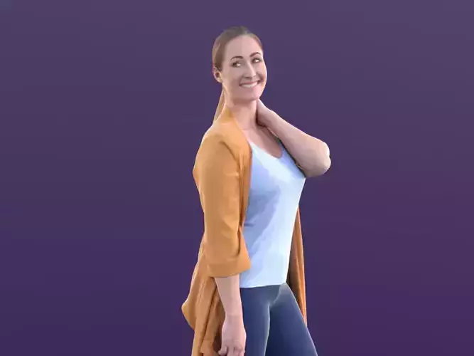 Rocio 10294 - Walking Shopping Girl Low-poly 3D model