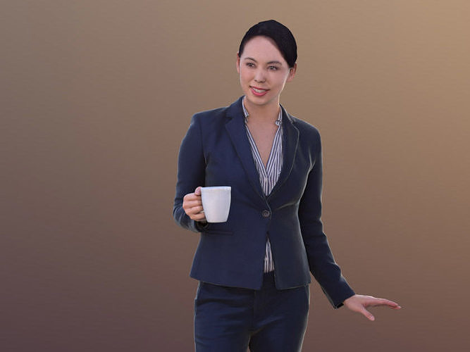 Bao 10278 - Talking Business Woman Low-poly 3D model