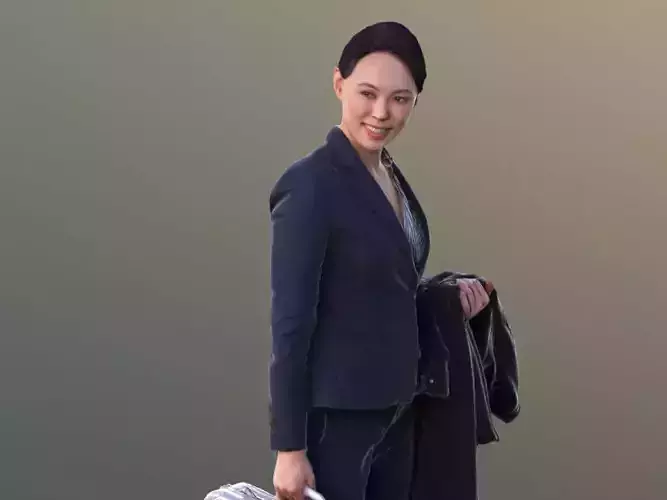 Bao 10275 - Walking Business Woman Low-poly 3D model