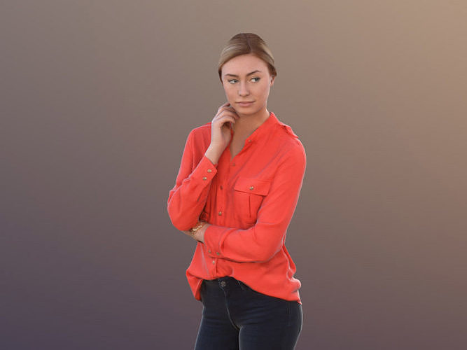Ramona 10265 - Standing Business Woman Low-poly 3D model