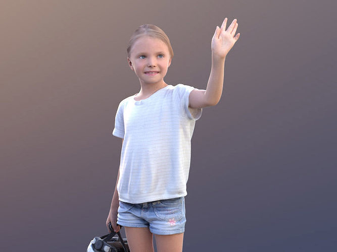 Lilly 10258 - Standing Bike child Low-poly 3D model
