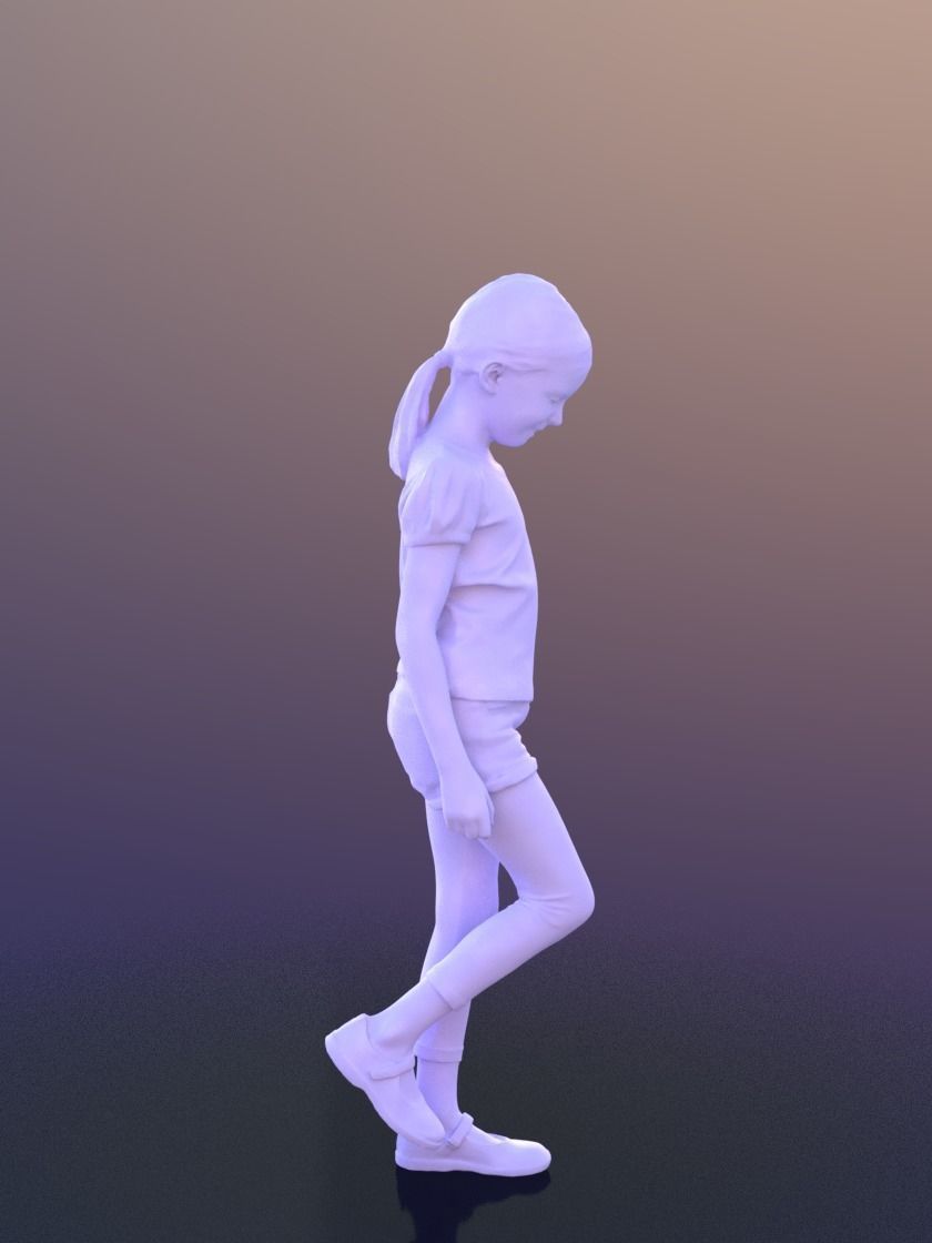 Lilly 10253 - Playing child Low-poly 3D model_3