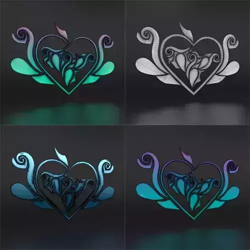 3D pattern and pack texture Free low-poly 3D model