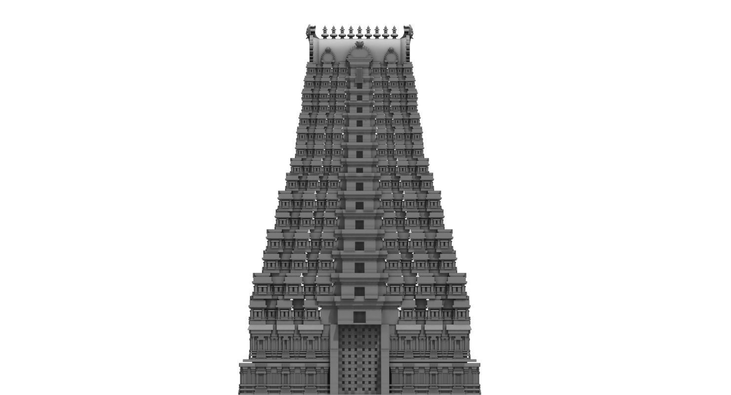 hindu temple 3d model  3D model_3