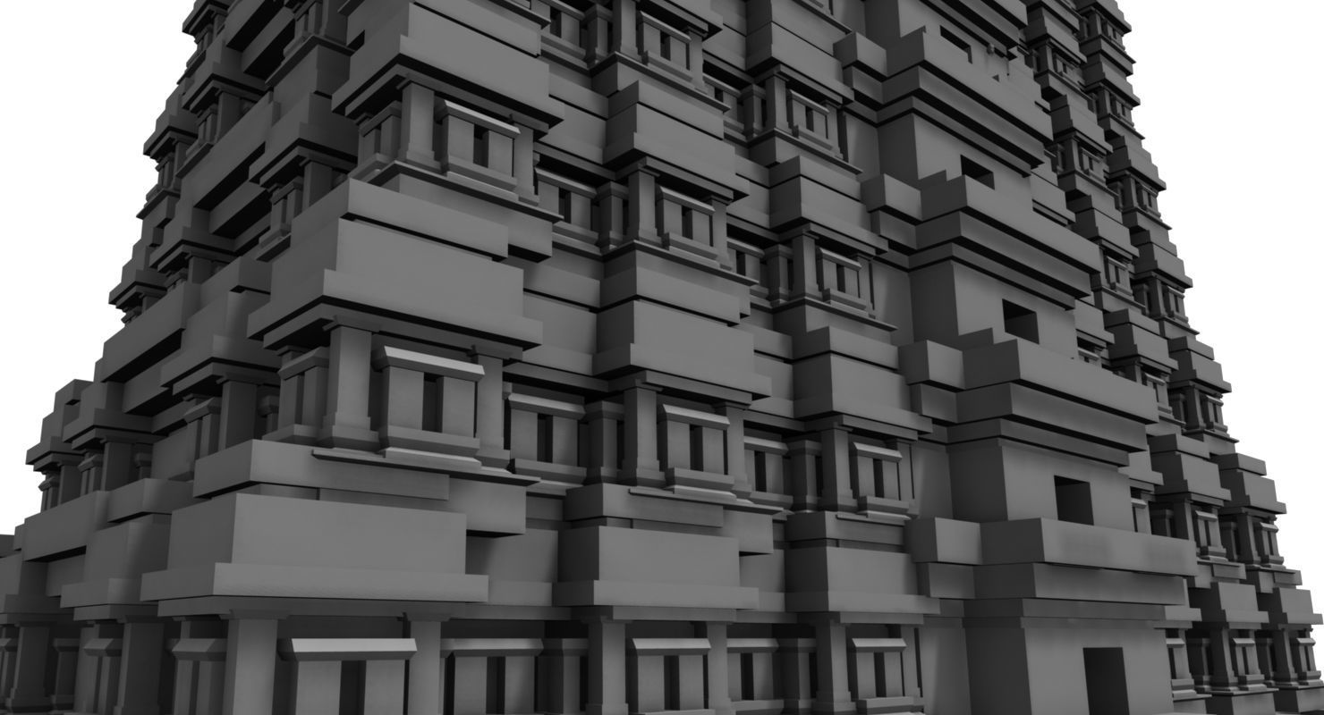 hindu temple 3d model  3D model_8