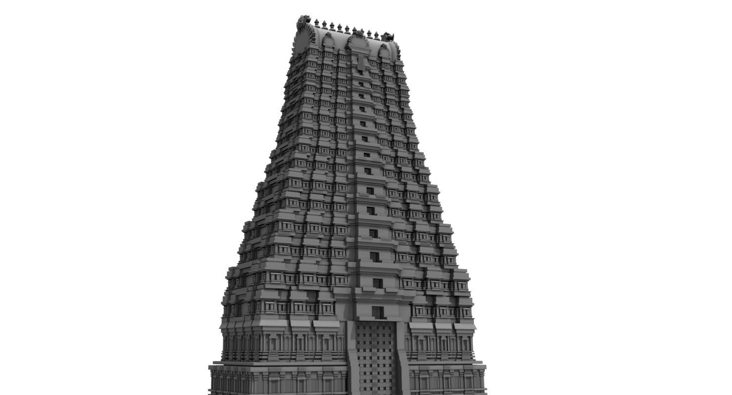hindu temple 3d model  3D model_6